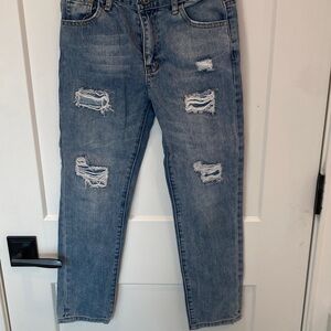Distressed Blue Jeans for Kids